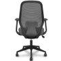 FORÖL Ergo529 Silla de oficina con mecanismo basculante, gris y negro